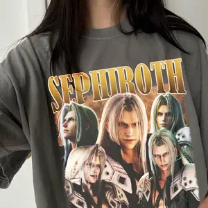 [ Sale Up To 40%]Comfort Colors® Vintage 90s Sephiroth T-shirt, Final Fantasy VII Gifts For Man and Women Unisex T-Shirt