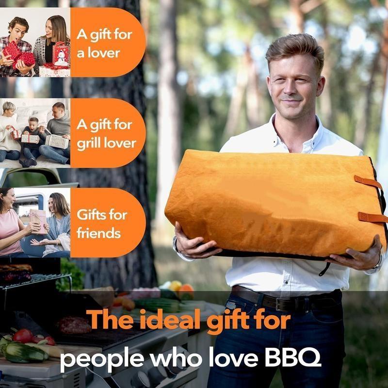 Heavy Duty BBQ Blanket for Resting Meat 5-Layer Insulated Meat Resting Bag with Wide Mouth Handle and Moisture Retention for Perfect Briskets Pork Shoulders Steaks Brown 21 Inch - YY