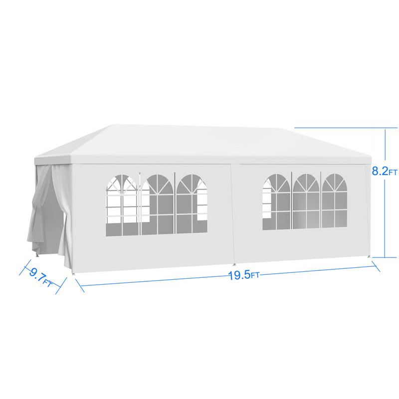 10X20/30 FT Canopy Tent, Outdoor Event Gazebo with Removable Sidewalls, Waterproof Gazebo Shelter for for Receptions, Party, Wedding, Corporate Events