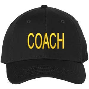 COACH Baseball Hat Embroidered Uniform Sports Cap for Head & Assistant, Adjustable for Men & Women Coaches