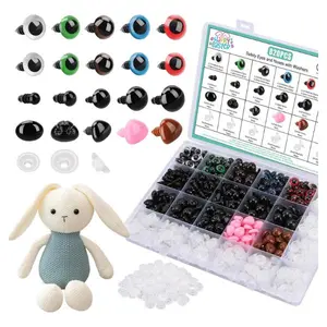 Premium Safety Eyes for Amigurumi – Crochet Eyes & Noses with Washers for Dolls, Plushies, Stuffed Animals & Teddy Bears, Perfect Easter Gift for Crafters