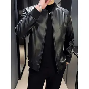 Fashion men's wear: Men's Stylish Black PU Leather Jacket |   Loose Fit |   PU Leather |   Machine Washable |   Casual Attire |   Men |   Stylish