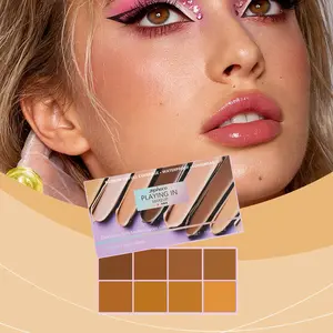 Multi-Color Matte Gradient Concealer, Skin Tone Corrector, Light Color, Medium Color, Dark Color, Fine Texture, Lightweight Fit, Natural Transparent Finish