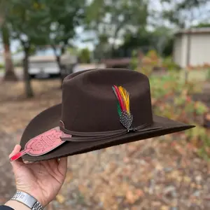 Tombstone 10x Chaparral Brown Felt Cowboy Hat 3.5" Brim 4.5" Short Crown Texana