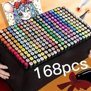 262/168/120 Marker Pen Set Fine Tip & Brush Tip for Stone Wood Calligraphy Canvas Ceramic Metal Glass Rock Painting DIY Crafts Ideal Halloween Christmas 2026 New Year Gifts Art Materials