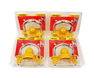 4 PC Tow Trailer Coupler Lock fits 1-7/8" 2" 2-5/16" Keyed Alike