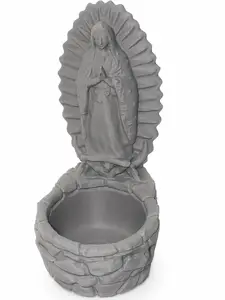 Our Lady of Guadalupe Planter Pot – Rosary Holder, Catholic Prayer Decor, 3D Printed Statue