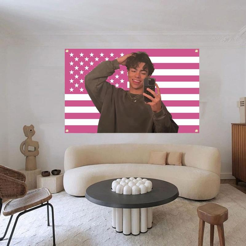 3x5 Ft Malachi Barton Flag ,Pink american malachi barton flags Tapestry,Funny poster For College Dorm Room Decor,Outdoor Parties, Gift,Tailgates Yard,Poster for Bedroom Decoration,Four Brass Grommets bedroom decor Home Textile