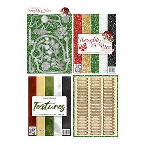 Crafts & Sewing Stamps by Me Naughty or Nice Card-Making Kit