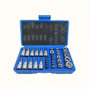 34-Piece Torx Star Socket Set, Chrome Vanadium Steel, Includes Ratchet Wrenches & Hex Sockets, DIY Hand Tool Kit for Men & Women