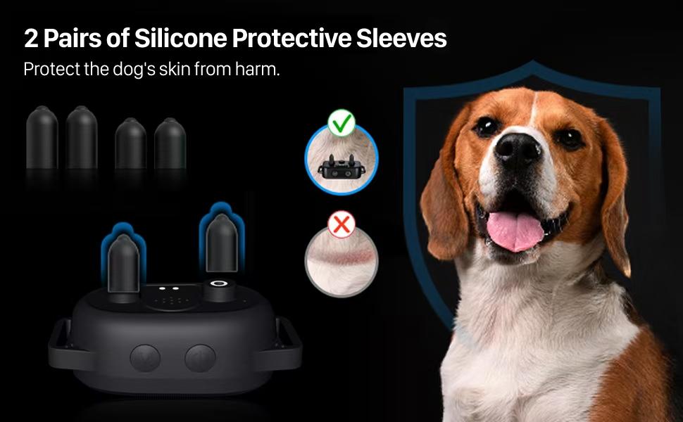 Anti Bark Collar for Dogs Automatic No Shock Humane Dog Training Collar, Rechargeable Smart Barking Control with 4 Sensitivity Levels for Small Medium Large Dogs, IP67 Waterproof Outdoor Use