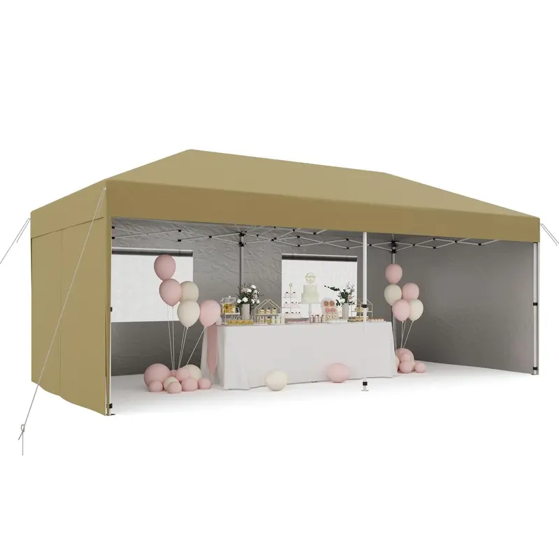GARVEE 10'x20' Pop-Up Commercial Canopy Tent - Heavy-Duty Waterproof Shelter for Outdoor Parties, Events, and Vendors, Ideal Gazebo for Patios