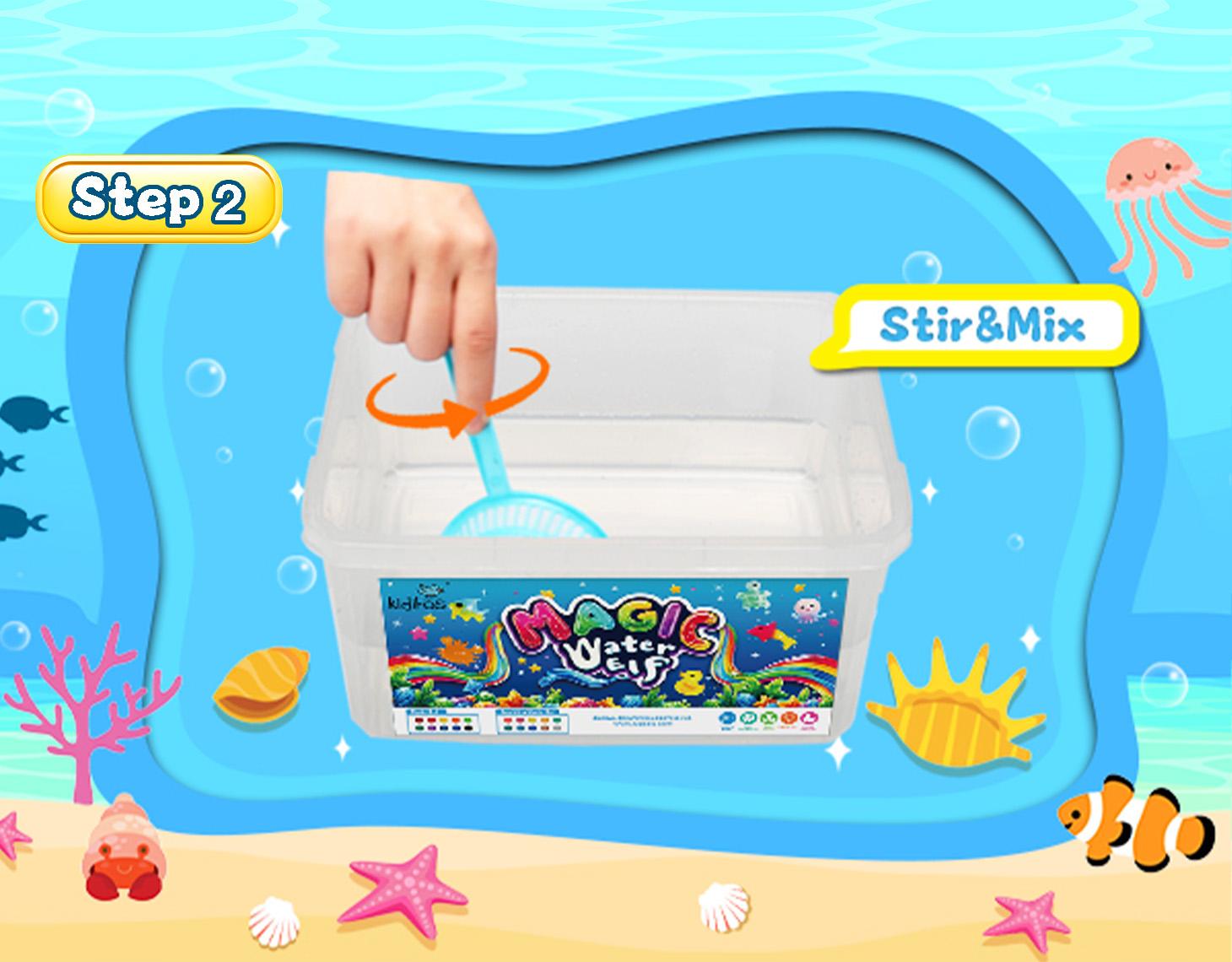 Kiditos Magic Water Elf Toy Kit with 20 Magic Gels, 10 Molds - Imaginative Play, Christmas Gifts, Birthday Gifts, Party Favors, and Family-Friendly DIY STEM Projects (20 Colors)