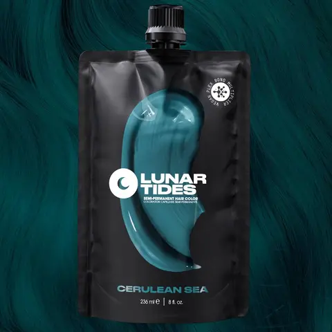 Lunar Tides Hair Color - Cerulean Sea Highly Pigmented Dark Teal Hair Dye