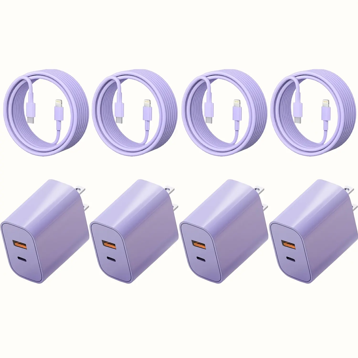 For iPhone Fast Charger,20W Dual Port A/C Charging Adapter, 2Pack Quick Double Wall Charger Block With 10FT USBC to Lightning Cable for iPhone 14/13/12/11/ProMax/XS/XR