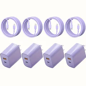 For iPhone Fast Charger,20W Dual Port A/C Charging Adapter, 2Pack Quick Double Wall Charger Block With 10FT USBC to Lightning Cable for iPhone 14/13/12/11/ProMax/XS/XR