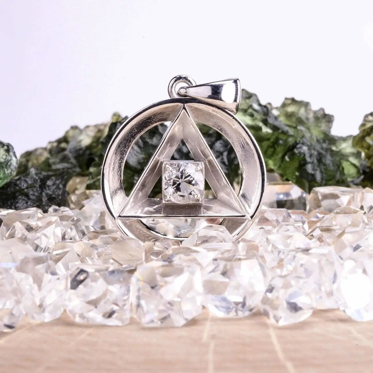 Alchemy Pendant | Herkimer Diamond Gemstone .925 Silver