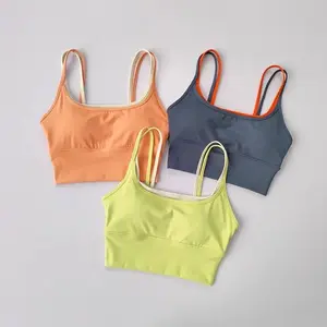 TRNDY LAB Women Breathable Sports Bra Shockproof Fitness Tops Push Up Gym Crop Top Brassiere Sport Bras Gym Workout Top Seamless Yoga Bra