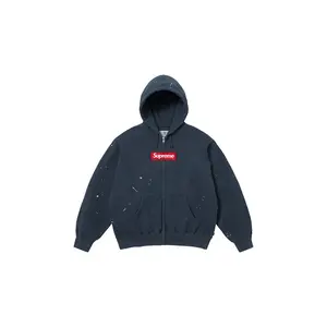 MM6 Maison Margiela Box Logo Zip Up Sweatshirt "SS26 - Navy" SU27170