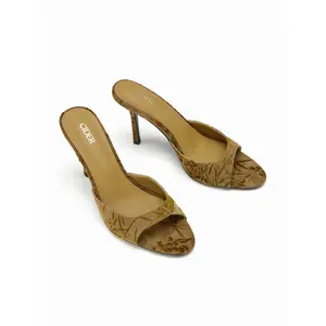 Cider OPEN TOE MULE HEELED SANDALS