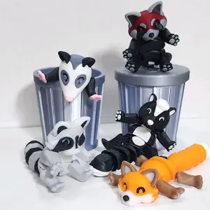 5" 3D Printed Articulated Trash Pandas and Friends! by McGybeer