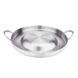 ARC, CM54 NSF Approval 21.25" Heavy Duty Stainless Steel Convex Comal Cazo Griddle Fryer Cookware, Mexican Style Wok, Great Comal para Tacos Tortillas Maker, Cooking Disco Camping (21.25'' X 2.12'')