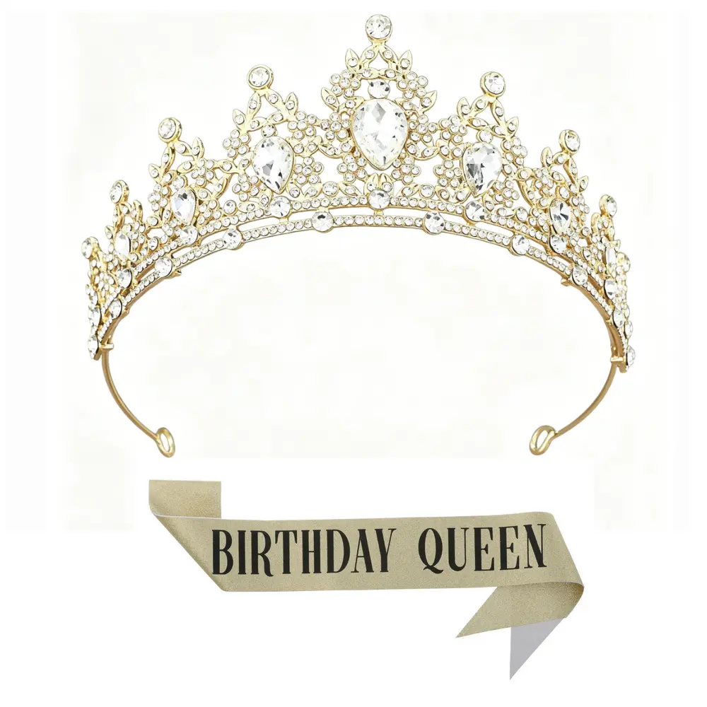 Tiaras for Women, Wedding Tiaras and Crowns for Women Tiaras for Birthday Party Princess Crown Hair Accessories Bride Rhinestone Christmas Decorations Headband