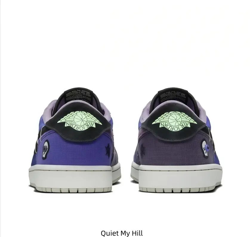 Unisex Low Top Basketball Sneakers - Deep Purple, Royal Blue Retro Court Shoes for Daily Casual Wear & Skating