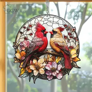 Cardinal ACRYLIC ORNAMENT, Cardinal Couple Gift, Window Hangings, Cardinal Bird Decor For Living Room, Cardinal Gifts For Her, Mom