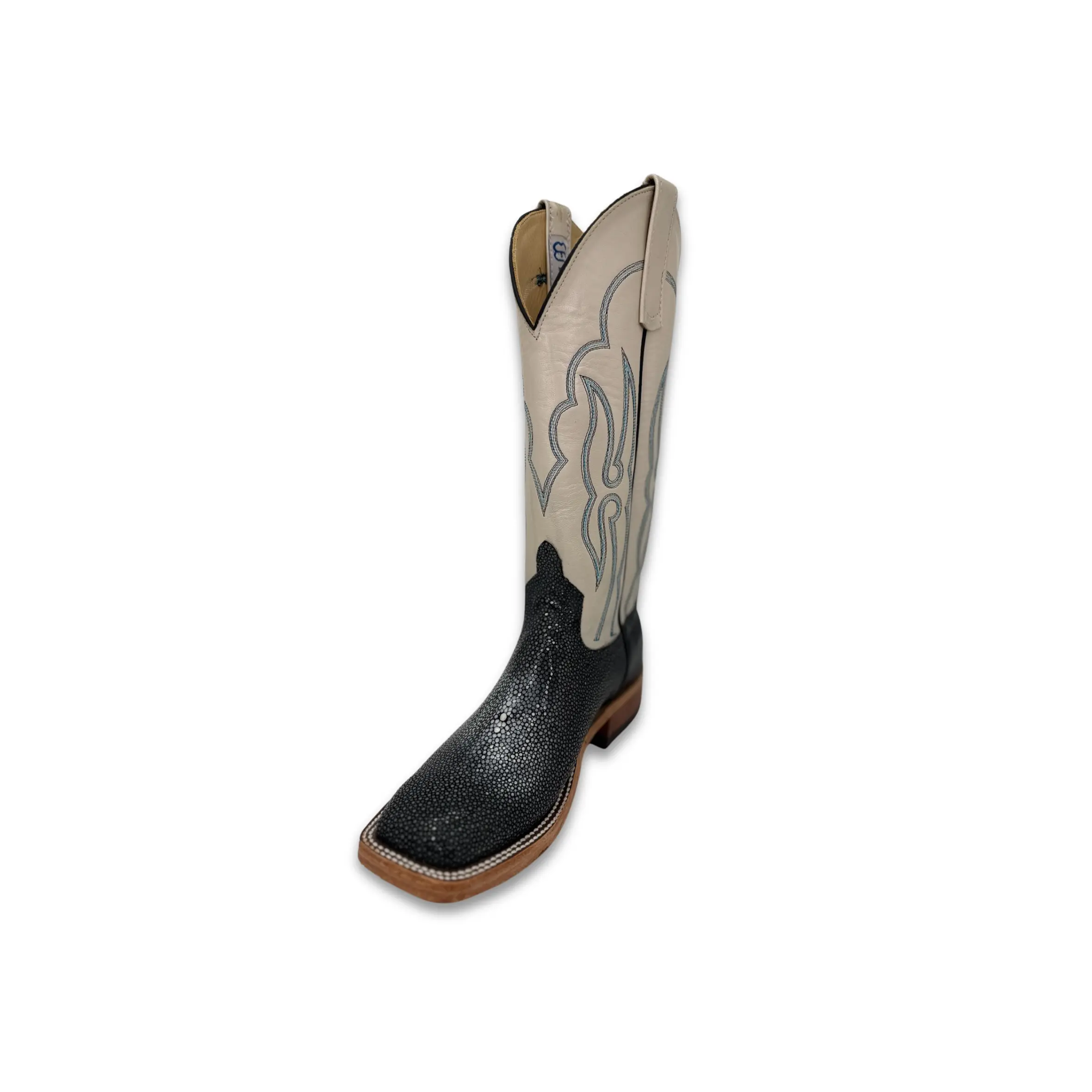 Anderson Bean Women's Sanded Stingray Black Boot Girl Shoe