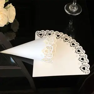 20pcs Wedding Heart-Shaped Paper Flower Bows, DIY Rice Sprinkle Cones, Hollow-Out Design, Perfect for Weddings and Events