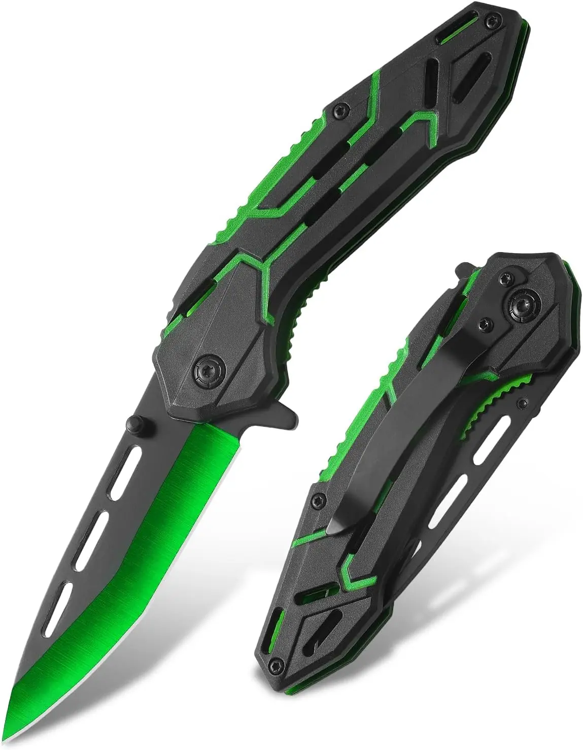 Pocket Knife for Women Men,3.54''Blade Small EDC Knife,Cool Folding Knives for Everyday Carry,Knife Gifts For Men Women,Sharp Camping Survival Hiking Knives（Green）