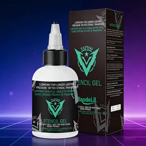 Tattoo Stencil Transfer Gel Solution, 4 Ounce Professional Tattoo Stencil gel Fresh Stuff Stencil Transfer Cream Gel for Tattooing Tranfer Paper Machine Soap tattoo Supplies - Clear & Long-Lasting Cosmetic