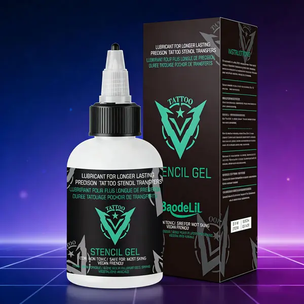 4 oz Professional Tattoo Stencil Transfer Gel Solution, Clear & Long-Lasting for All Skin Types, Tattoo Transfer Paper Machines & Supplies, Cosmetic Formula