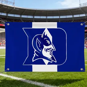 Famous Team D-Duke Flags Sports Team Logo Banner Flag – HD Premium Knit Polyester | Fade-Resistant Vivid Print | Lightweight Durable Wall Tapestry for Football, Basketball, Soccer Fans Room Decor, Game Day Party & Events