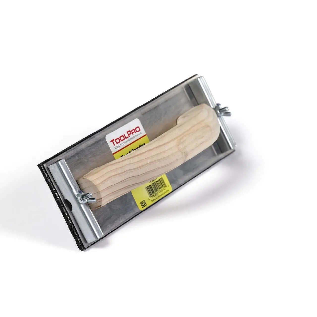 TOOLPRO Heavy-Duty Hardware Drywall Hand Sander - Aluminum Construction Abrasive Finishing Tool with Wooden Wingscrews, Ideal for Inches-Sized Drywall Repairs