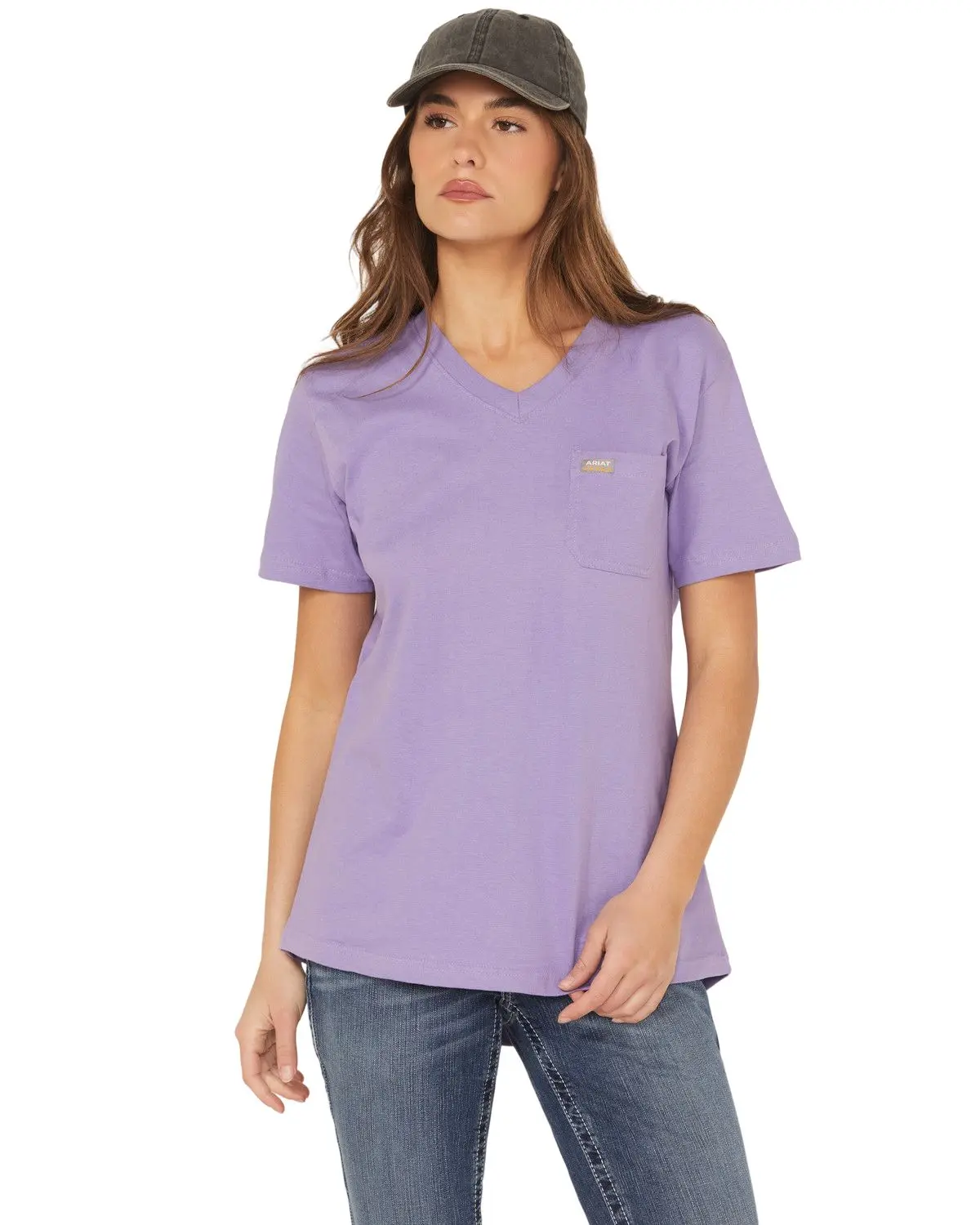 Ariat Women's Rebar Strong Reflective American Flag Short Sleeve Graphic T-Shirt - 10043847
