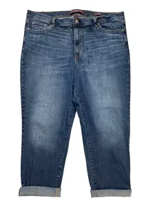 Jeans Boyfriend By Gloria Vanderbilt In Blue Denim, Size:18