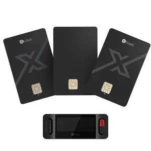 3-Pack ELLIPAL X Card: Easy Tap-to-Sign Crypto Cold Wallet - Cold Storage for BTC ETH XRP & 10k Tokens - CC EAL6+ Chip Protection - Beginner Friendly NFC Crypto Trading
