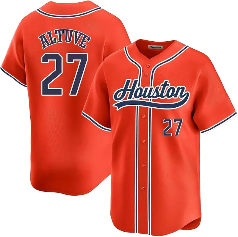 Mens Houston Baseball Stitched T-Shirt for Sports Fan