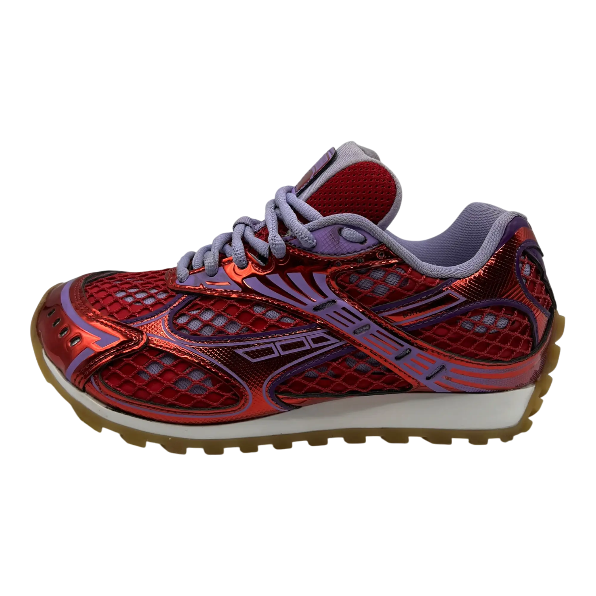 1279699 Bottega Veneta "Metallic Red Wisteria" Orbit Sneaker (PreOwned)