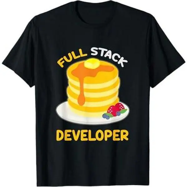 Programmer Full Stack Developer Pancake Nerdy Geeky T-Shirt
