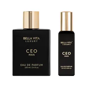 BellaVita Luxury's CEO Man Power Plus | 100ml+20ml Perfumes | EDP | Lemon, Lavender, Tonka & Agarwood | Perfume for Men | Long Lasting