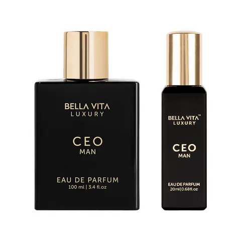 BellaVita Luxury's CEO Man Power Plus | 100ml+20ml Perfumes | EDP | Lemon, Lavender, Tonka & Agarwood | Perfume for Men | Long Lasting