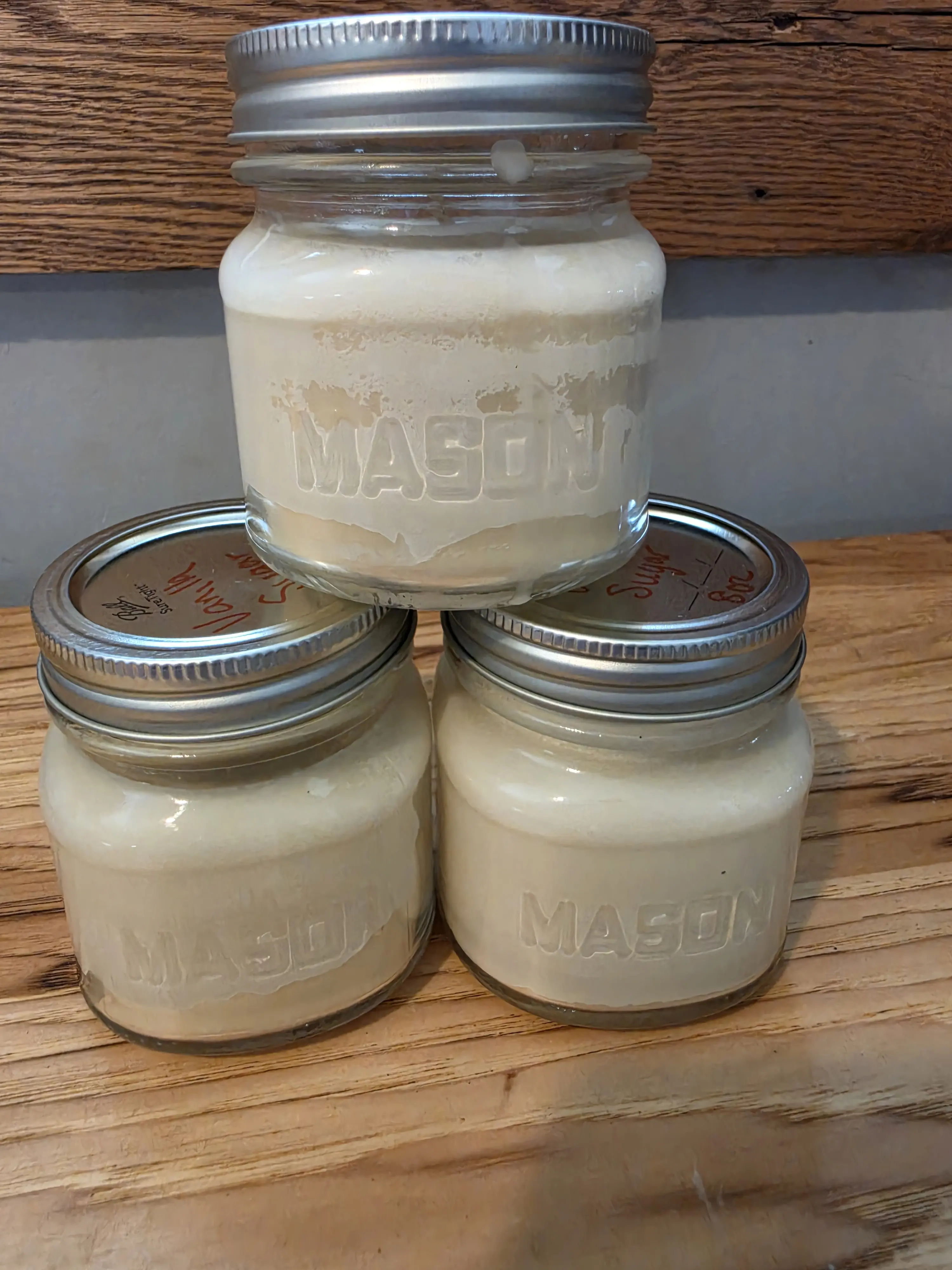Tallow+ bees wax mason jar candles