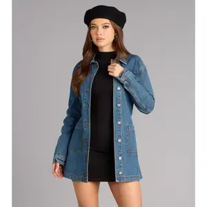 City Stroll Belted Denim Jacket