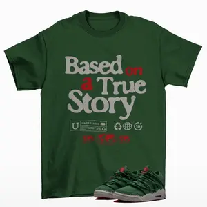 All Cap Sneaker Shirt Green to Match Jordan 3 Concrete Rose, Gift For Him, Gift For Her. VZO