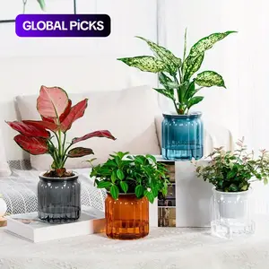 1 large-capacity self-watering flowerpot, Succulent Planter, efficient drainage system, indoor/outdoor succulents, planting utensils for offices and courtyards, modern simple design and durable plastic material, geometric texture surface #GLOBAL PICKS