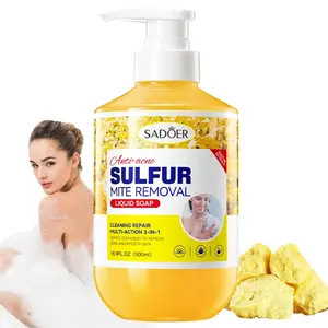 Sulfur Body Wash 3-in-1 – Cleansing, Repair & Soothing Shower Gel, 500ml, Gentle Daily Body Clean for Women & Men, Refreshing Multi-Action Cleanser