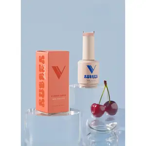V Beauty Pure Miss Peaches Rubber Base - 10ml Flexible Gel Nail Polish for Short Nails & Natural Breakage - Self-Leveling Soak-able Formula